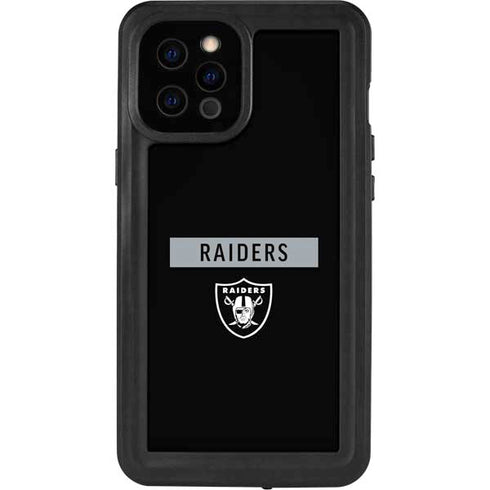 NFL Las Vegas Raiders Black Performance Series iPhone 12 Pro Max Waterproof Case