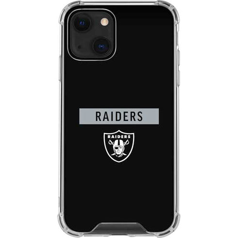 NFL Las Vegas Raiders Black Performance Series iPhone 13 Mini Clear Case