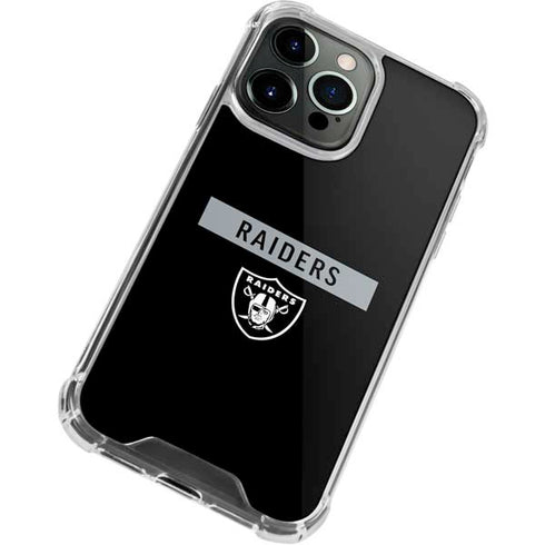NFL Las Vegas Raiders Black Performance Series iPhone 13 Pro Clear Case