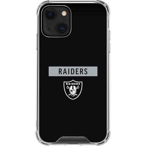 NFL Las Vegas Raiders Black Performance Series iPhone 14 Clear Case