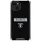 NFL Las Vegas Raiders Black Performance Series iPhone 14 Clear Case