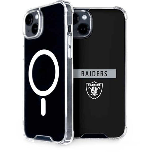 NFL Las Vegas Raiders Black Performance Series iPhone 15 MagSafe Case