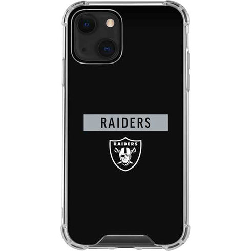 NFL Las Vegas Raiders Black Performance Series iPhone 15 Plus Clear Case