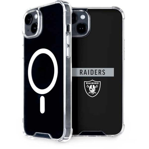 NFL Las Vegas Raiders Black Performance Series iPhone 15 Plus MagSafe Case