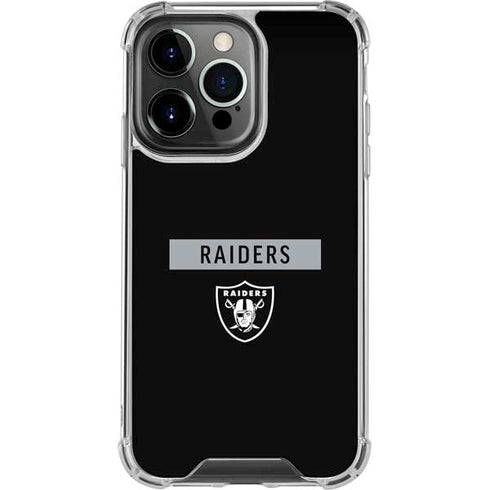 NFL Las Vegas Raiders Black Performance Series iPhone 15 Pro Clear Case