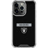 NFL Las Vegas Raiders Black Performance Series iPhone 15 Pro Clear Case