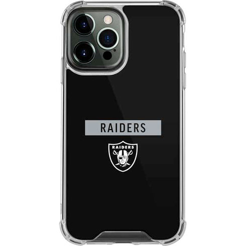 NFL Las Vegas Raiders Black Performance Series iPhone 14 Pro Max Clear Case