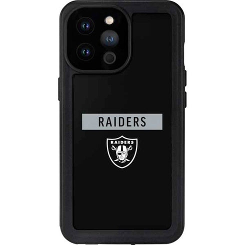 NFL Las Vegas Raiders Black Performance Series iPhone 14 Pro Max Waterproof Case