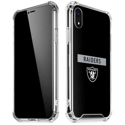 NFL Las Vegas Raiders Black Performance Series iPhone XR Clear Case