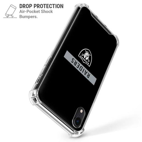 NFL Las Vegas Raiders Black Performance Series iPhone XR Clear Case