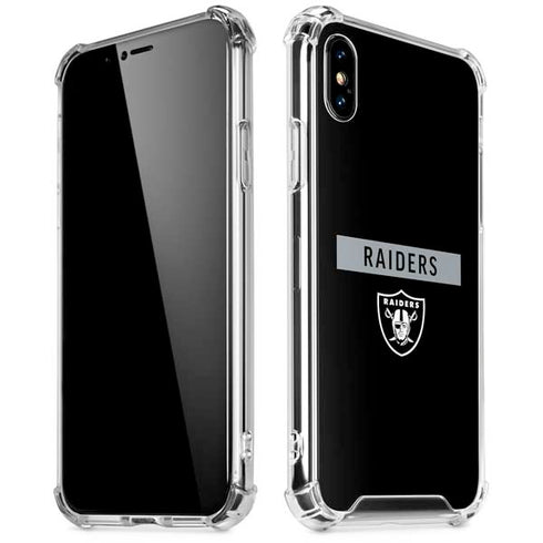 NFL Las Vegas Raiders Black Performance Series iPhone XS Max Clear Case