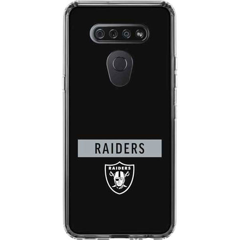 NFL Las Vegas Raiders Black Performance Series LG K51/Q51 Clear Case