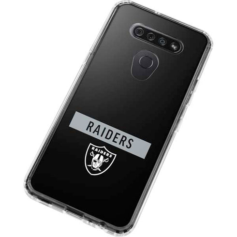 NFL Las Vegas Raiders Black Performance Series LG K51/Q51 Clear Case