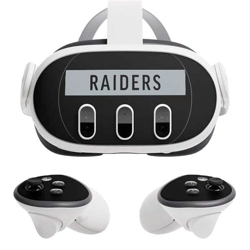 NFL Las Vegas Raiders Black Performance Series Meta Quest 3 Skin
