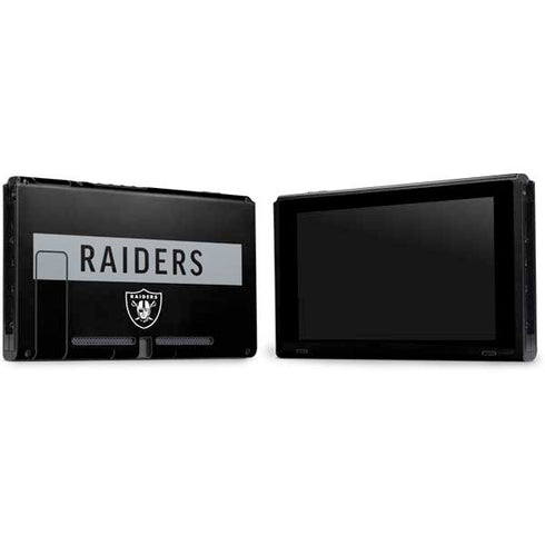 NFL Las Vegas Raiders Black Performance Series Nintendo Switch Bundle Skin