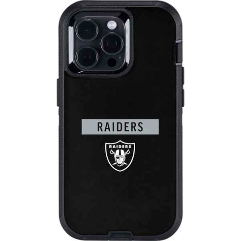 NFL Las Vegas Raiders Black Performance Series Otterbox Defender iPhone Skin