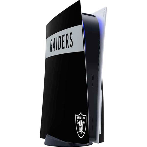 NFL Las Vegas Raiders Black Performance Series PS5 Console Skin