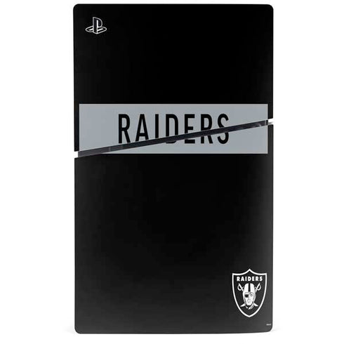 NFL Las Vegas Raiders Black Performance Series PS5 Slim Disk Bundle Skin