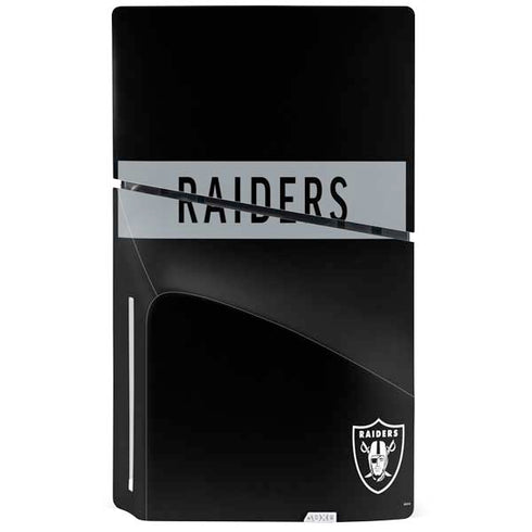 NFL Las Vegas Raiders Black Performance Series PS5 Slim Disk Bundle Skin