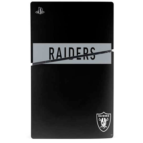 NFL Las Vegas Raiders Black Performance Series PS5 Slim Digital Edition Console Skin