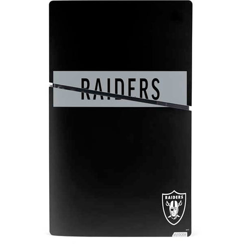 NFL Las Vegas Raiders Black Performance Series PS5 Slim Digital Edition Console Skin