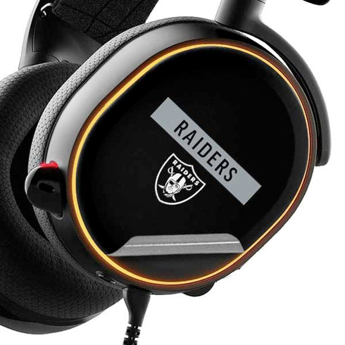 NFL Las Vegas Raiders Black Performance Series SteelSeries Arctis 3 Skin