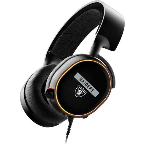 NFL Las Vegas Raiders Black Performance Series SteelSeries Arctis 5 Skin