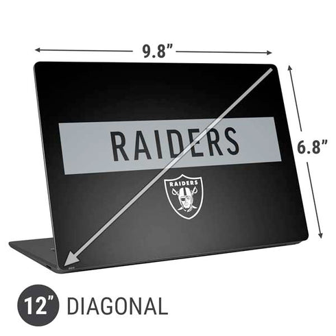 NFL Las Vegas Raiders Black Performance Series Universal Laptop 12in (9.8 x 6.8in) Skin