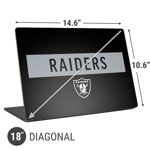 NFL Las Vegas Raiders Black Performance Series Universal Laptop 18in (14.6 x 10.6in) Skin