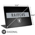 NFL Las Vegas Raiders Black Performance Series Universal Laptop 18in (14.6 x 10.6in) Skin