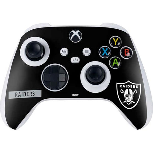 NFL Las Vegas Raiders Black Performance Series Xbox Series S Controller Skin