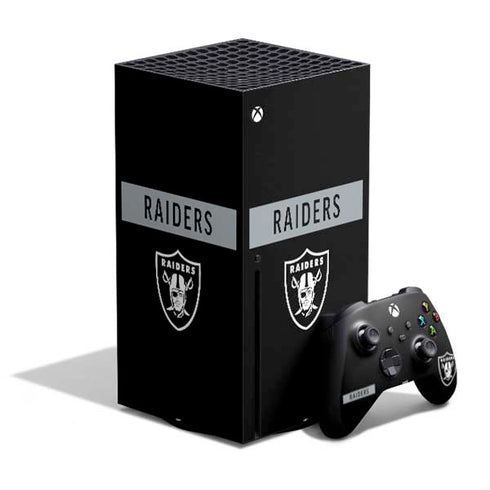 NFL Las Vegas Raiders Black Performance Series Xbox Series X Bundle Skin