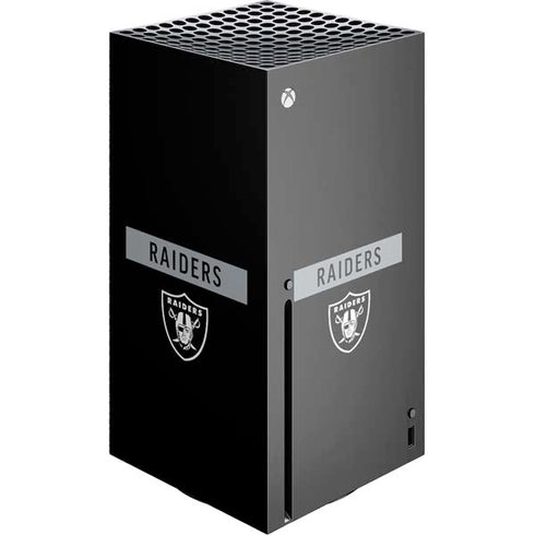 NFL Las Vegas Raiders Black Performance Series Xbox Series X Console Skin