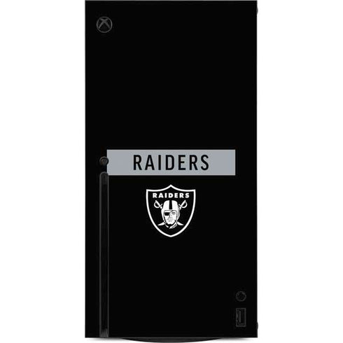 NFL Las Vegas Raiders Black Performance Series Xbox Series X Console Skin