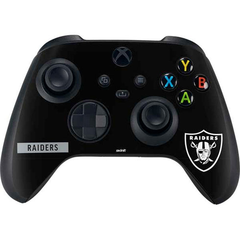 NFL Las Vegas Raiders Black Performance Series Xbox Series X Controller Skin