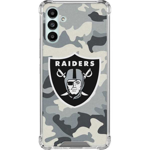 NFL Las Vegas Raiders Camo Galaxy A13 5G Clear Case