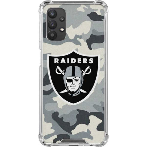 NFL Las Vegas Raiders Camo Galaxy A32 5G Clear Case