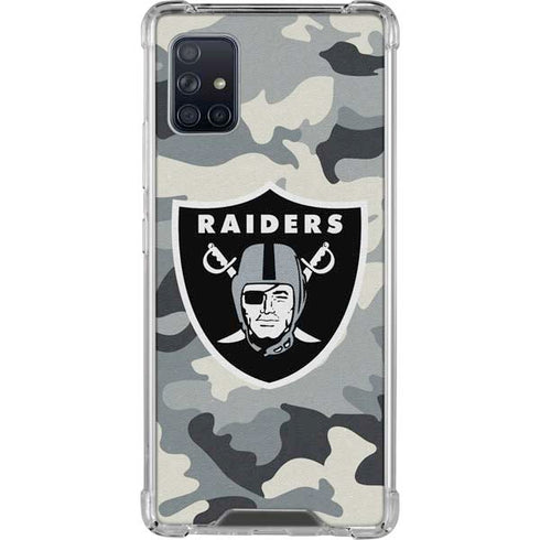 NFL Las Vegas Raiders Camo Galaxy A51 5G Clear Case