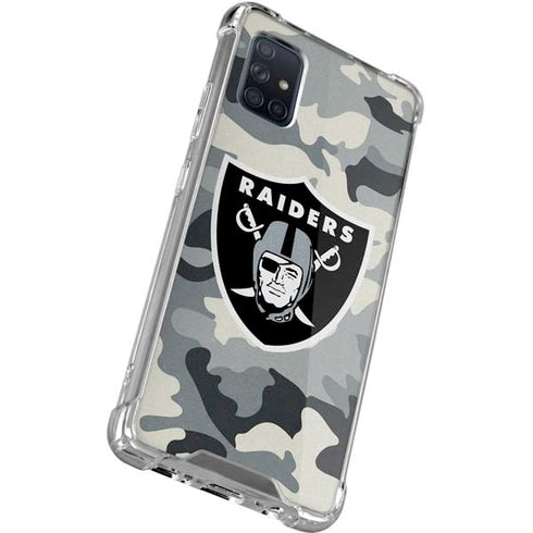 NFL Las Vegas Raiders Camo Galaxy A51 5G Clear Case