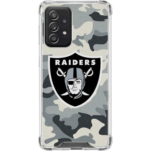 NFL Las Vegas Raiders Camo Galaxy A52 5G Clear Case