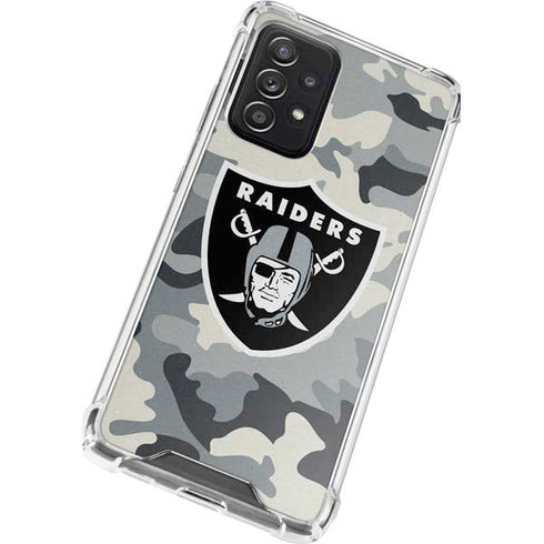 NFL Las Vegas Raiders Camo Galaxy A52 5G Clear Case