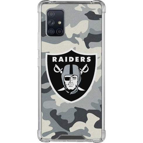 NFL Las Vegas Raiders Camo Galaxy A71 5G Clear Case