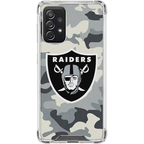 NFL Las Vegas Raiders Camo Galaxy A72 5G Clear Case