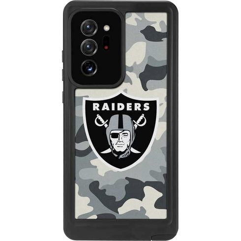 NFL Las Vegas Raiders Camo Galaxy Note20 Ultra 5G Waterproof Case