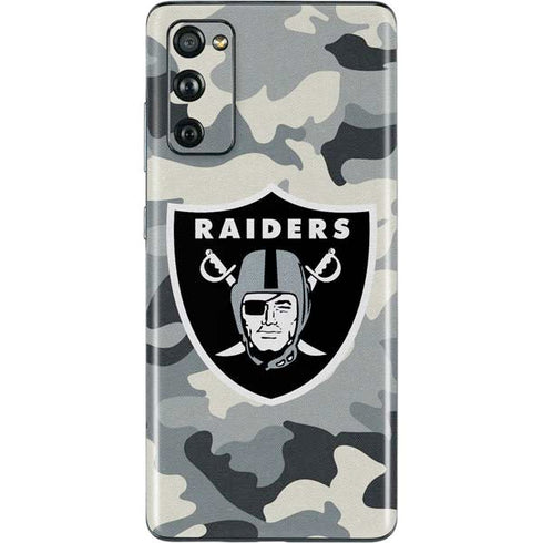 NFL Las Vegas Raiders Camo Galaxy S20 Fan Edition Skin