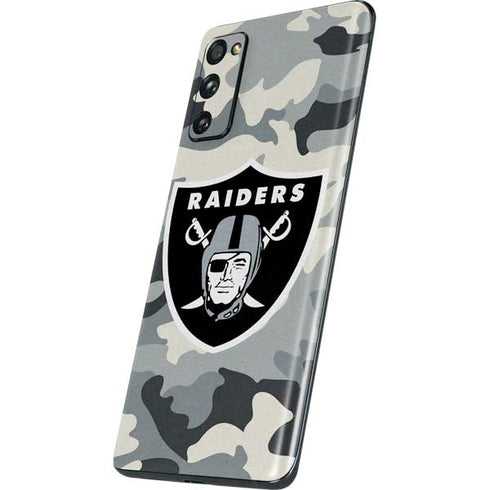 NFL Las Vegas Raiders Camo Galaxy S20 Fan Edition Skin
