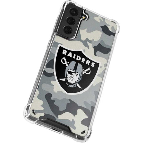 NFL Las Vegas Raiders Camo Galaxy S21 5G Clear Case