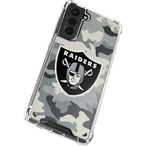 NFL Las Vegas Raiders Camo Galaxy S21 Plus 5G Clear Case