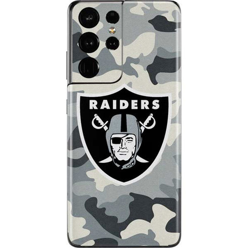 NFL Las Vegas Raiders Camo Galaxy S21 Ultra 5G Skin