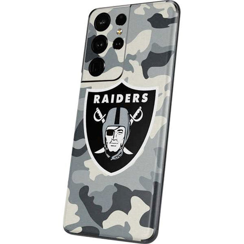 NFL Las Vegas Raiders Camo Galaxy S21 Ultra 5G Skin